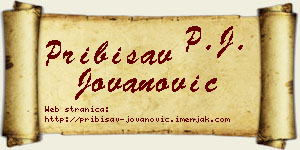 Pribisav Jovanović vizit kartica